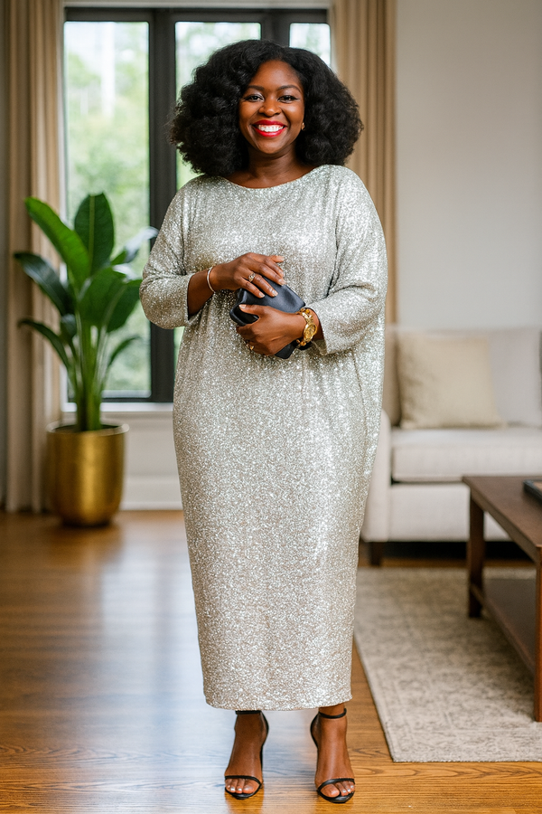 Loose Sequin Dress