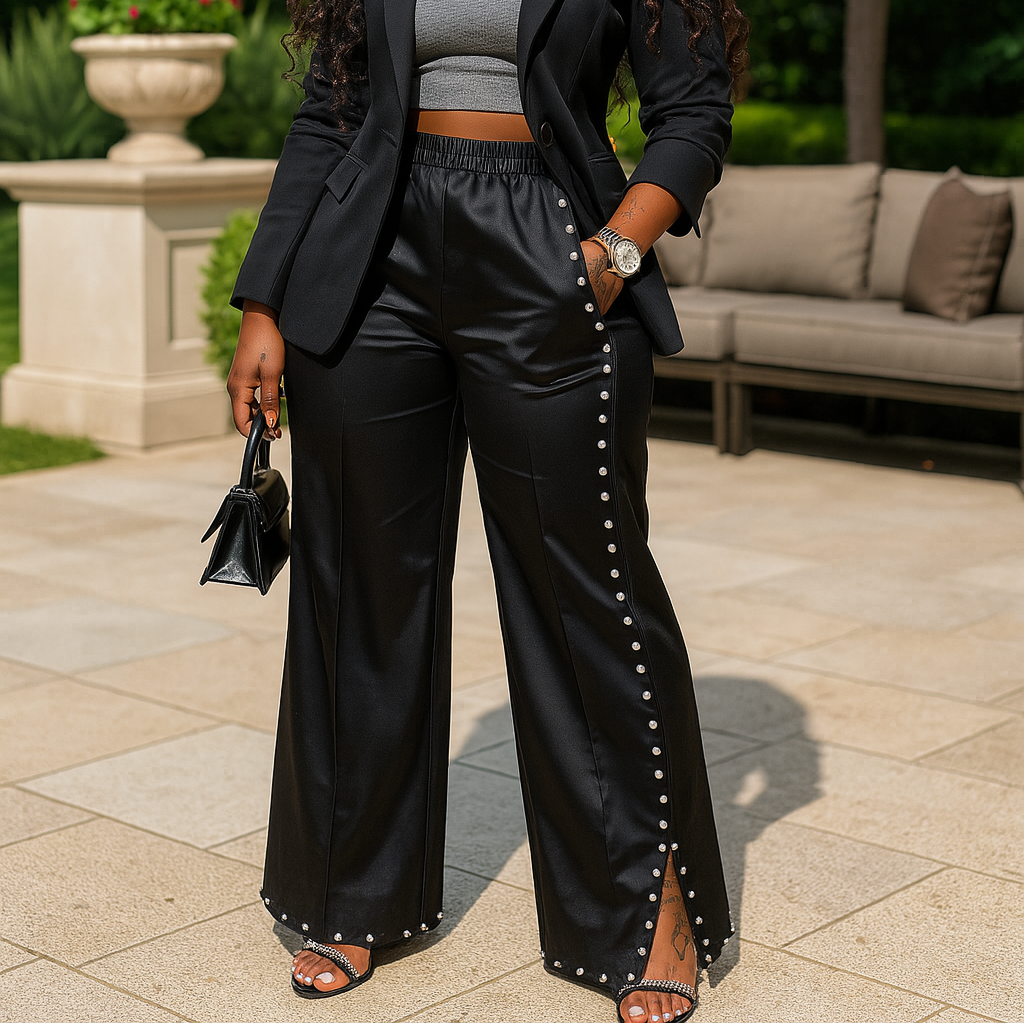 Studded Leather Pant