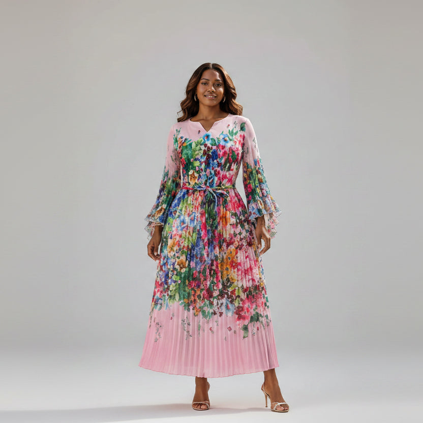 Alma Pleated Dress