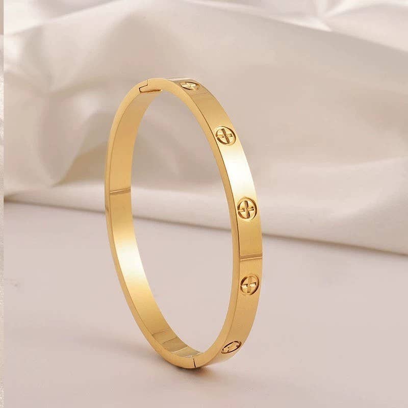 18K NON-TARNISH STAINLESS STEEL BANGLE | PB402