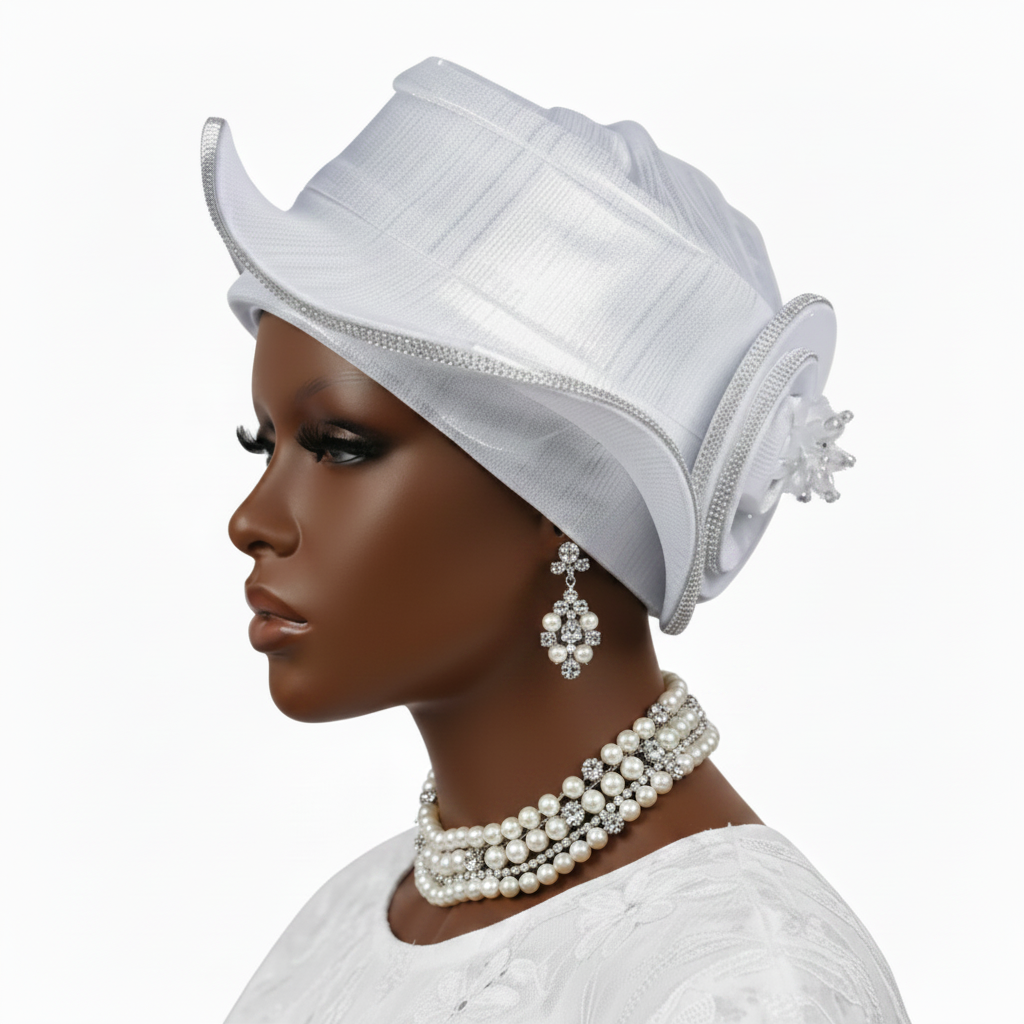 Rhinestone Pre-Made Headscarf
