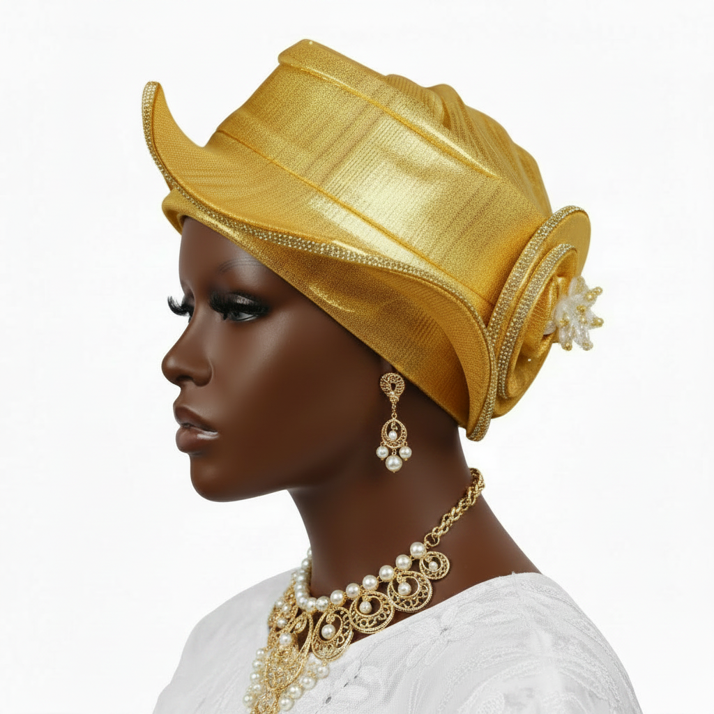 Rhinestone Pre-Made Headscarf